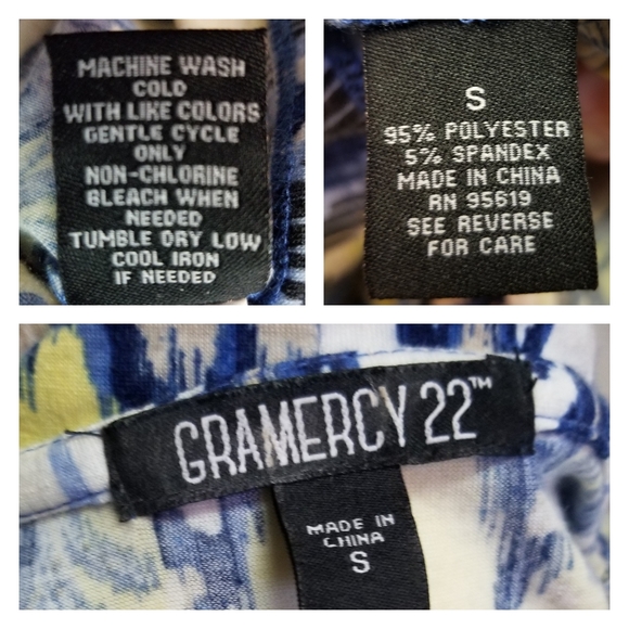 Gramercy 22, Ruffled, Soft, Wide Yoke Ikat Design Wrap, Small to Large - Picture 9 of 9